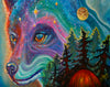 Night Fox on Brushed Aluminum