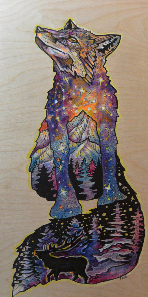Mountain FOX<8" by 16">
