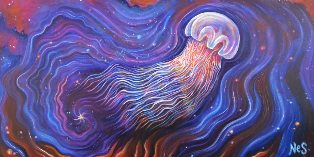 Surfing Stardust ~8" by 16"~